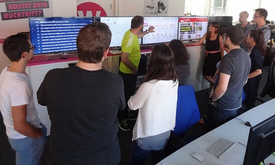 Besuch des Newsrooms der Schweizer Onlinezeitung watson.ch